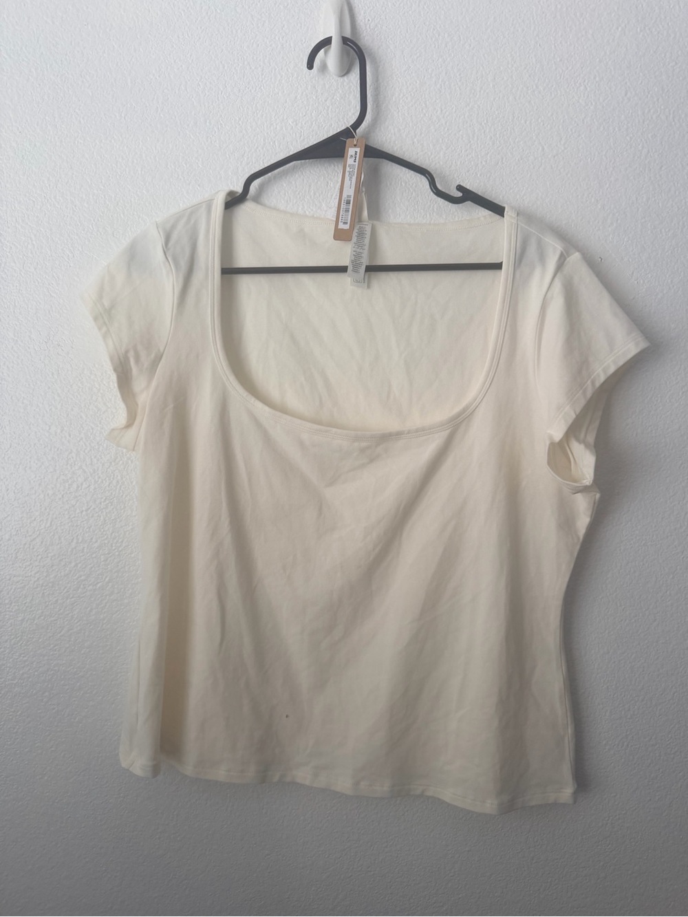 SKIMS Cotton Jersey Scoop Neck Short Sleeve Tee Marble Size 2X Style: SS-STT-80 - Picture 2 of 3